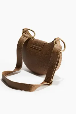 Sac bandoulière avec boucle - Beige foncé