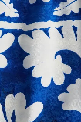 Short en twill avec taille élastique - Bright blue/Patterned