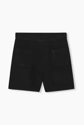 Short uni taille haute Femme