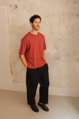 Ylève – ORGANIC COTTON BIO LOOSE T –  Terracotta