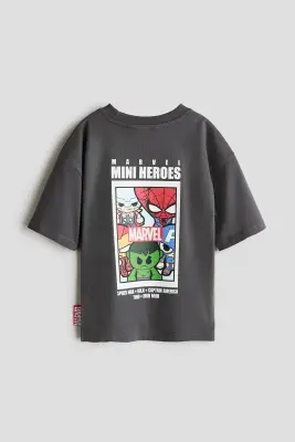 T-shirt loose imprimé - Gris foncé/Marvel Comics