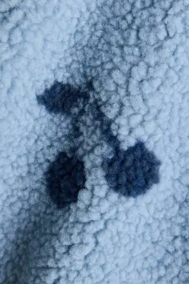 Veste imprimée en tissu Teddy bear - Bleu ancien clair/cerises