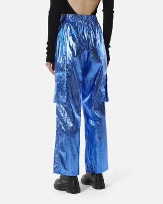 Pantalon Eminem bleu métallisé