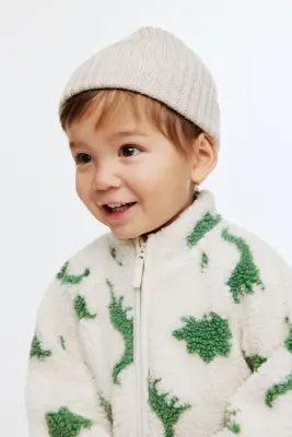 Veste imprimée en tissu Teddy bear - Beige clair/dinosaures