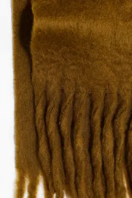 Écharpe duveteuse - Vert kaki foncé