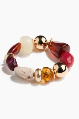 Bracelet - Doré/bordeaux