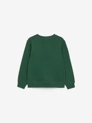 Sweat en tissu éponge - Vert foncé