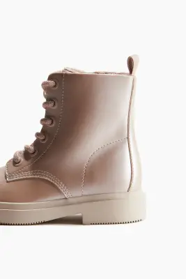 Bottines à lacets - Rose ancien clair