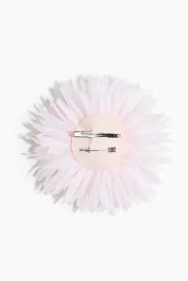 Barrette façon fleur - Rose clair