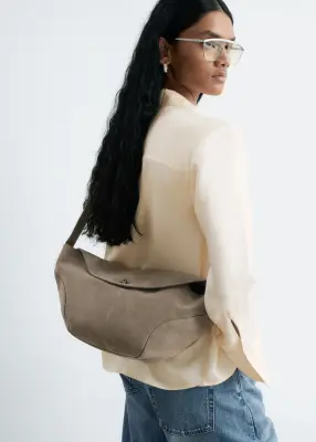 Sac à bandoulière sculptural - Taupe clair