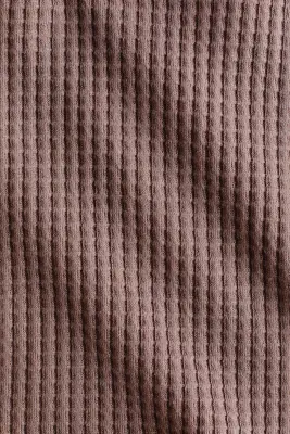 Ensemble 2 pièces en coton gaufré - Marron