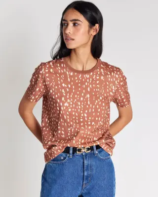Tee-shirt Bree cannelle tacheté