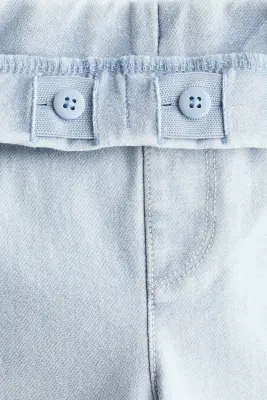 Pantalon large façon denim - Bleu denim clair