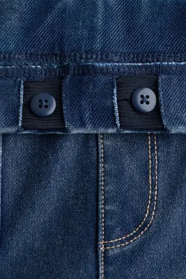 Jegging façon denim avec jambes larges - Bleu denim