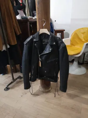 Veste en cuir noir Leather Men