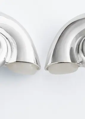 Boucles d’oreilles en forme de coquillage - Argenté