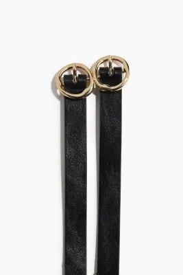 Ceinture à double bride - Noir