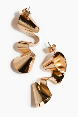 Boucles d’oreilles ondulées - Doré