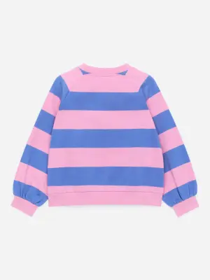 Sweat décontracté - Bleu/Rose