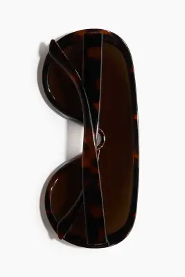 Lunettes de soleil monoverre - Marron/motif écaille de tortue