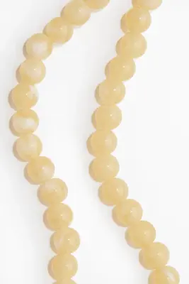 Collier avec perles fantaisie - Jaune clair