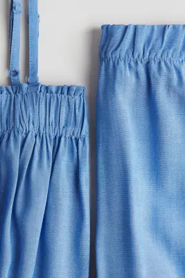 Ensemble 2 pièces avec top et pantalon - Bleu