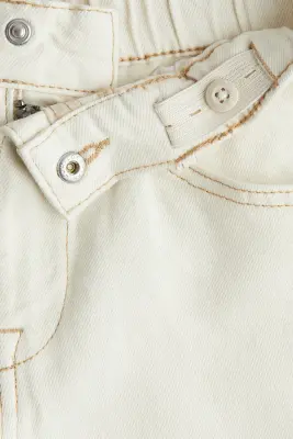 Short Loose Fit en denim - Crème