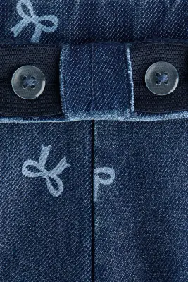 Lot de 2 jeggings - Bleu denim foncé/nœuds