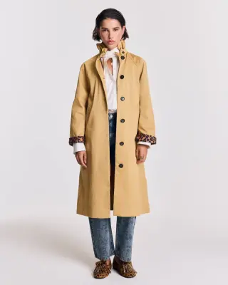 Trench Alma beige et léopard