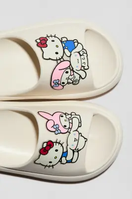 Claquettes de piscine moulées - Crème/Hello Kitty