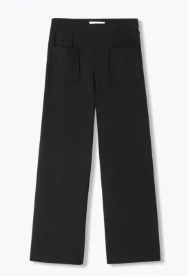 Pantalon large taille haute