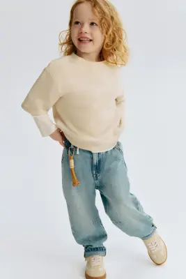 Pantalon jogger en denim de coton - Denim bleu clair