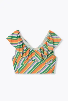 Crop top rayé Femme