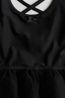 Justaucorps avec jupe en tulle - Noir