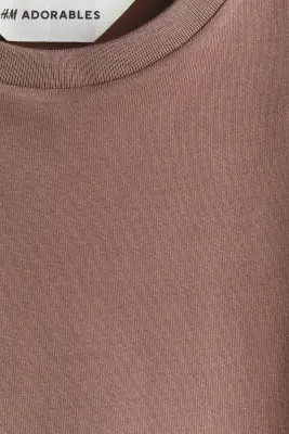 T-shirt loose en coton pima - Marron