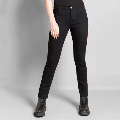Jeans slim noir taille normale Hélène confort