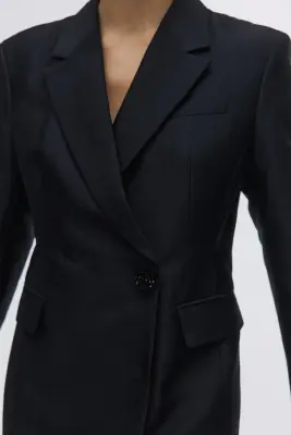 Robe blazer à fermeture croisée - Noir