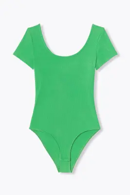 Body en jersey côtelé Femme