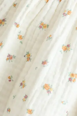 Ensemble 2 pièces robe et body - Crème/fleuri