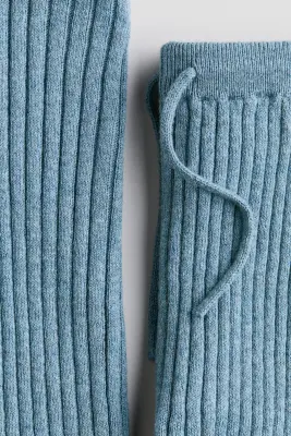 Ensemble 2 pièces en coton à côtes larges - Bleu ancien