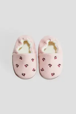 Chaussons souples - Rose clair/cerises