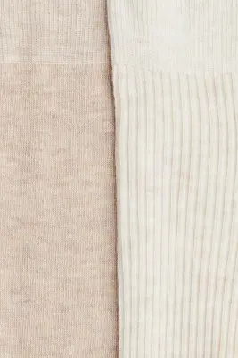Lot de 2 paires de chaussettes - Beige clair chiné