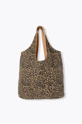 Sac en toile léopard Femme