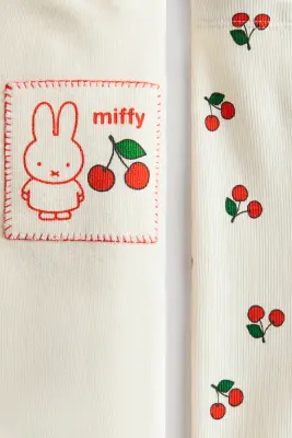Ensemble imprimé 2 pièces en coton - Crème/Miffy