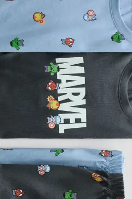Lot de 2 pyjamas imprimés - Bleu clair/Marvel Comics