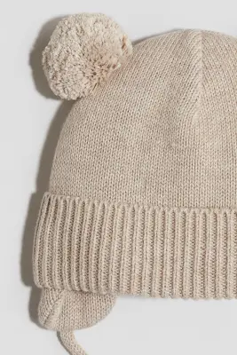 Bonnet doublé polaire avec rabats d’oreilles - Beige clair