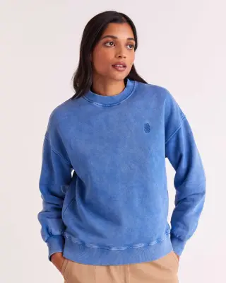 Sweat-shirt Virgile bleu délavé