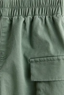 Pantalon cargo en coton - Vert kaki