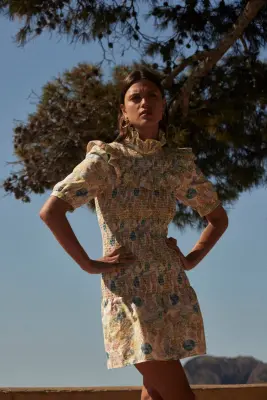 Robe Panka imprimé fleurs d'été