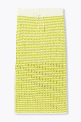 Jupe midi en crochet Femme